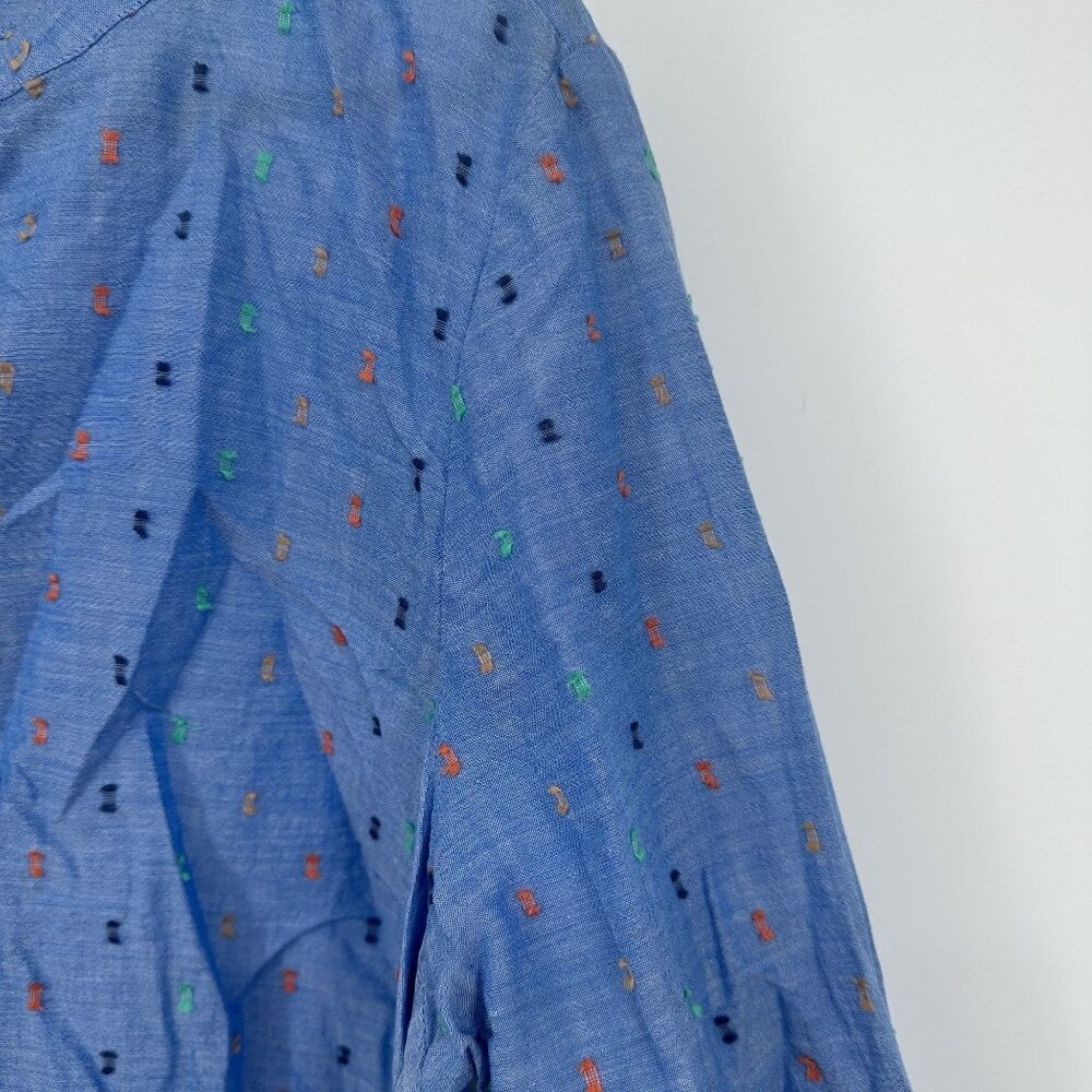 Chicos Women's Tunic Blue Swiss dots Size Medium - Picture 3 of 5